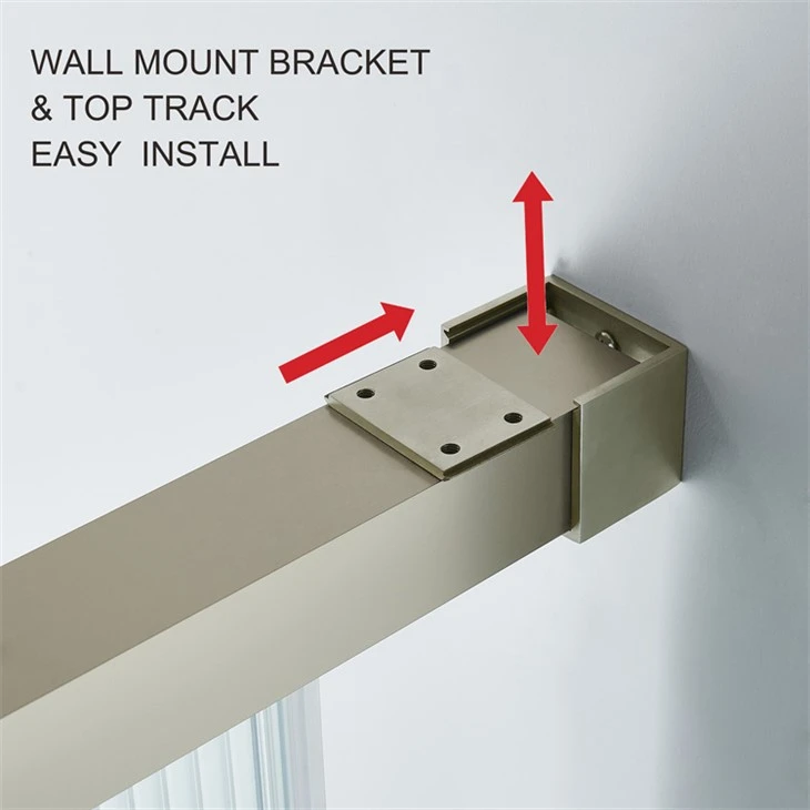Fluted Glass Shower Door Bracket