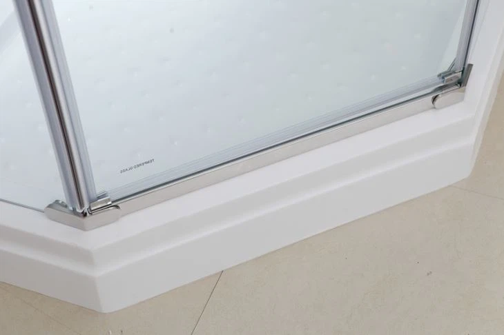 Pentagon Frameless Pivot Glass Shower Doors