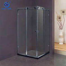 דלתות מקלחת זכוכית הזזה כפולה מרובעת